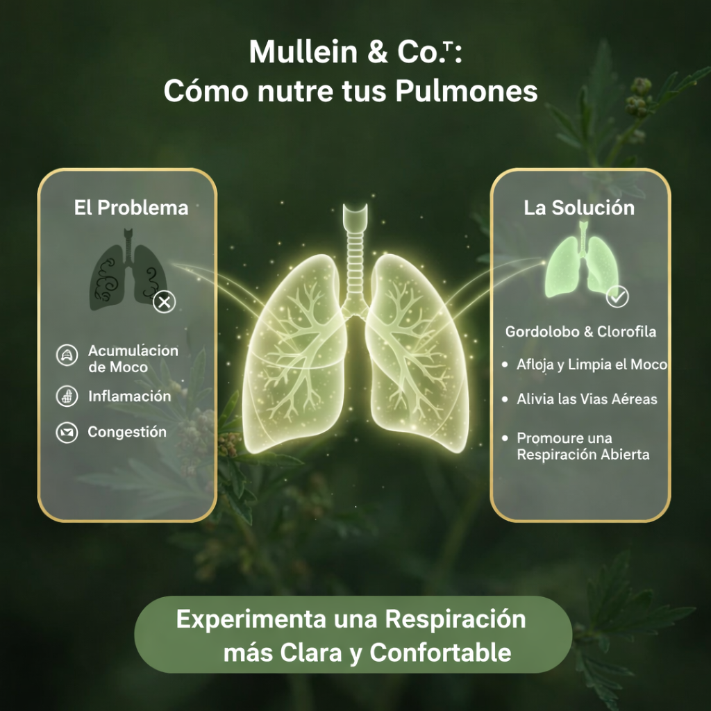 Gotas para el cuidado avanzado de los pulmones de Mullein & Co.™