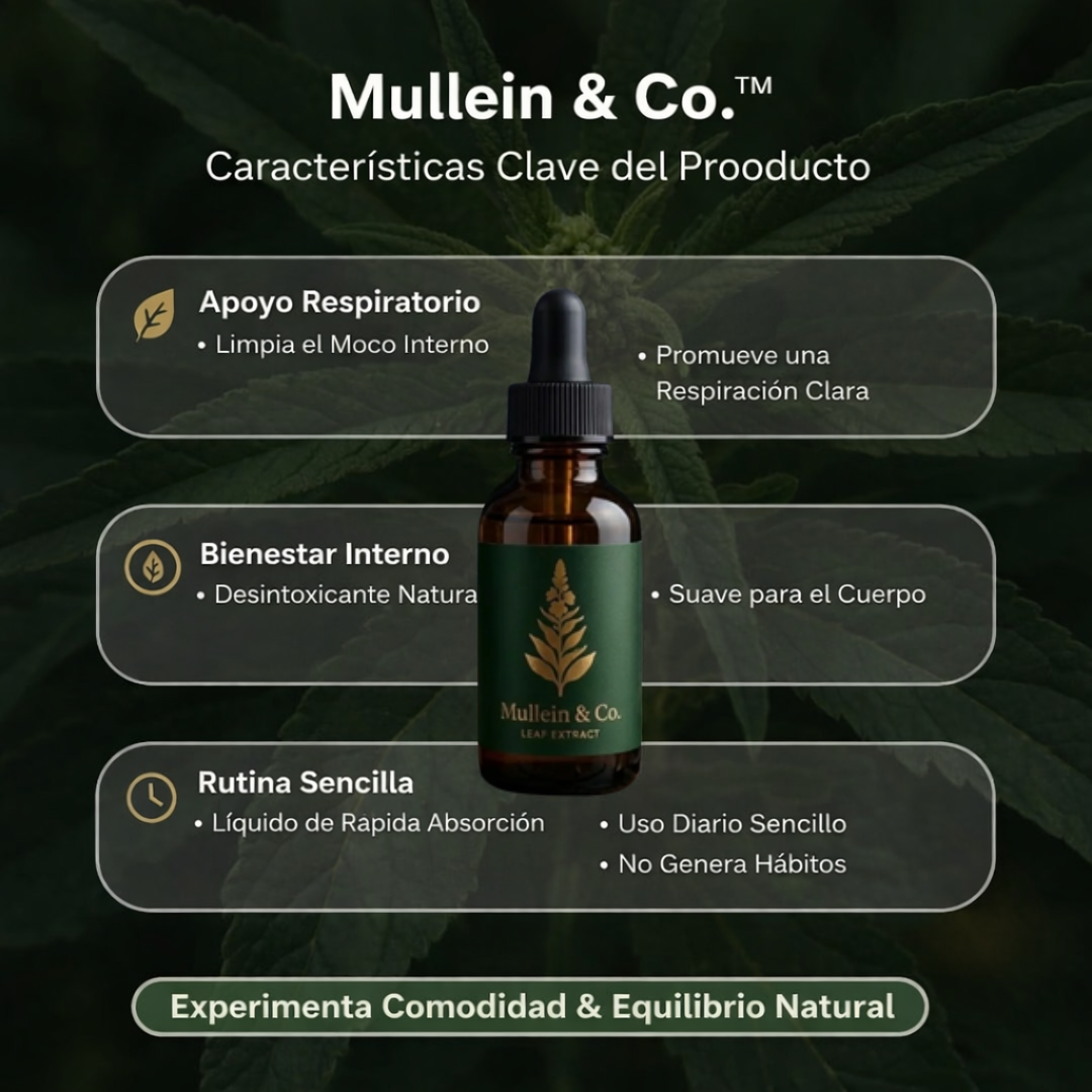 Gotas para el cuidado avanzado de los pulmones de Mullein & Co.™