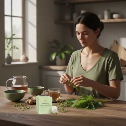 Mullein & Co Lung Support Tea – Caffeine-Free, 15 Bags