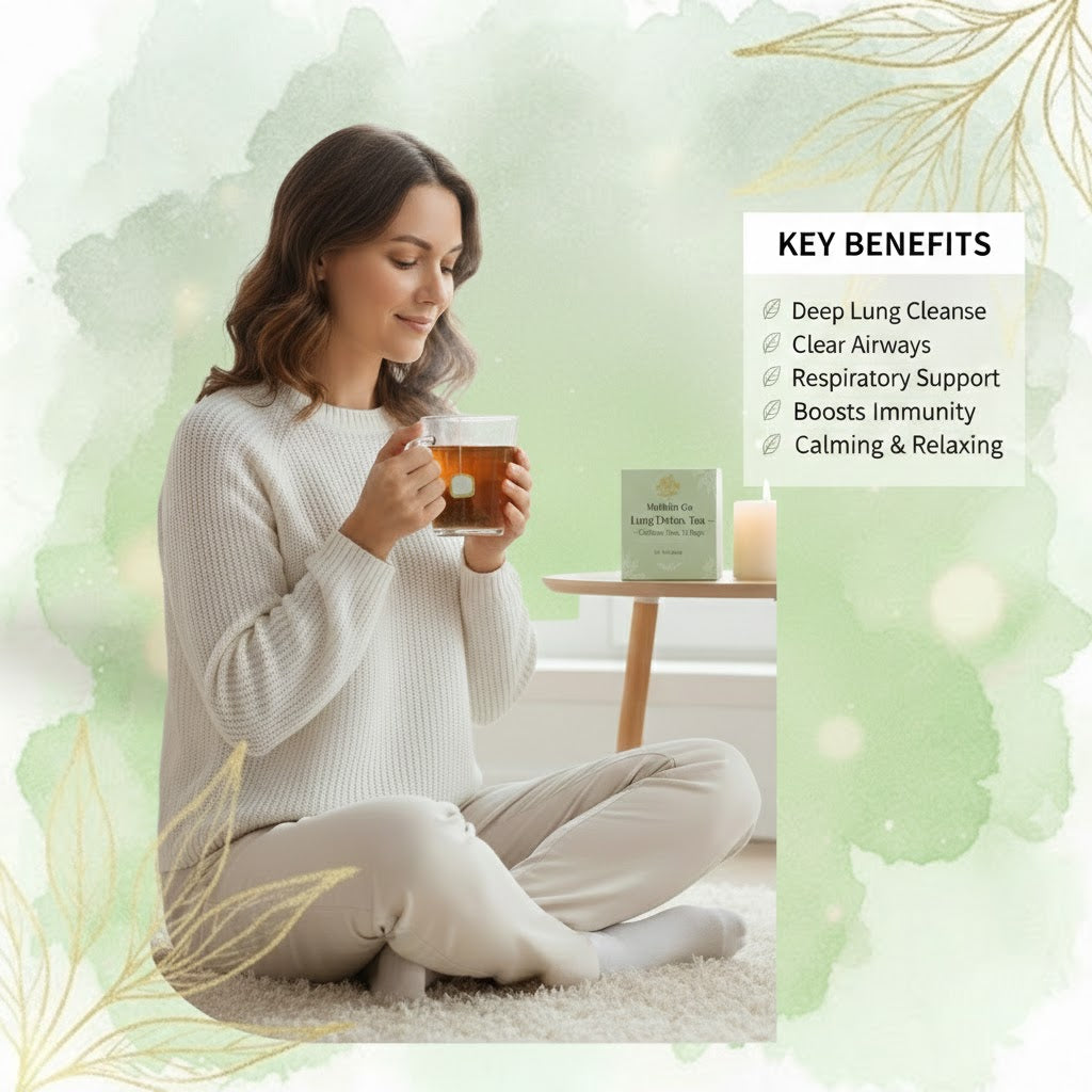 Mullein & Co Lung Support Tea – Caffeine-Free, 15 Bags